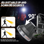 Headlamp Rechargeable, 3500 High Lumen Super Bright Head lamp for Adult with 3 Mode, Waterproof, Digital Display, Adjustable, Battery Powered for Outdoor Camping, Fishing, Hunting, Running