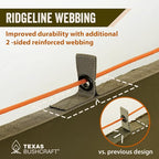 Texas Bushcraft Emergency Camping Tarp, Waterproof 10x10 Emergency Shelter for Backpacking and Hiking, 70D Ripstop Nylon Survival Tarp with Reflective Aluminized Polymer and Loop Ties with Grommets