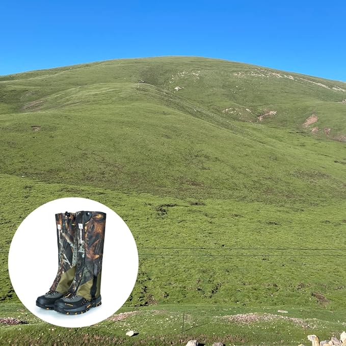 Camouflage Hiking Gaiters,Snake Gaiters For Men, Boot Gators Waterproof Shoe Leg Covers for Walking Climbing Hunting Trip