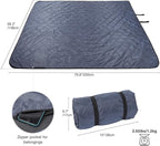 REDCAMP Large Waterproof Stadium Blanket for Outdoor Sports, Soft Warm Fleece Camping Blanket Windproof for Cold Weather, 79"x 59"Grey