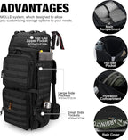 Mardingtop 75L Molle Hiking Internal Frame Backpacks with Rain Cover for Camping,Backpacking,Travelling