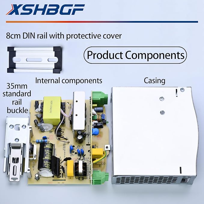 24VDC Power Supply NDR 120W DIN Rail Power Supply Switch Switching Converter DC (Input 100-240VAC Output 24VDC 50/60HZ 24V 5A 2 PCS)