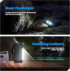 BLAVOR Solar Power Bank 20000mAh/74000mWh Built-in Cables, Wireless Charger for Apple Watch, 20W Fast Charging Battery Pack with USB C, Flashlight, Solar Charger for iPhone, iPad, iWatch, Samsung