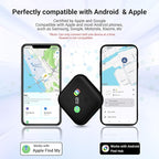 Dual-System Compatible Bluetooth Tracker for iOS or Android Key Finder, Item Locator, Smart Luggage Tracker, Pet Tracker Works with Apple Find My or Google Find Hub IP67 Waterproof Rating