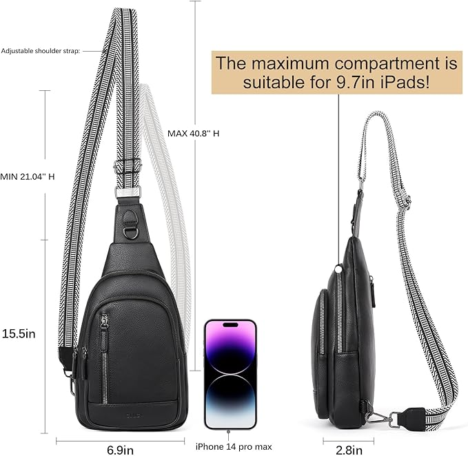 CLUCI Crossbody Bags for Women Men,Leather Sling Bag Cross Body Backpack for Woman Gifts for Women Birthday Unique