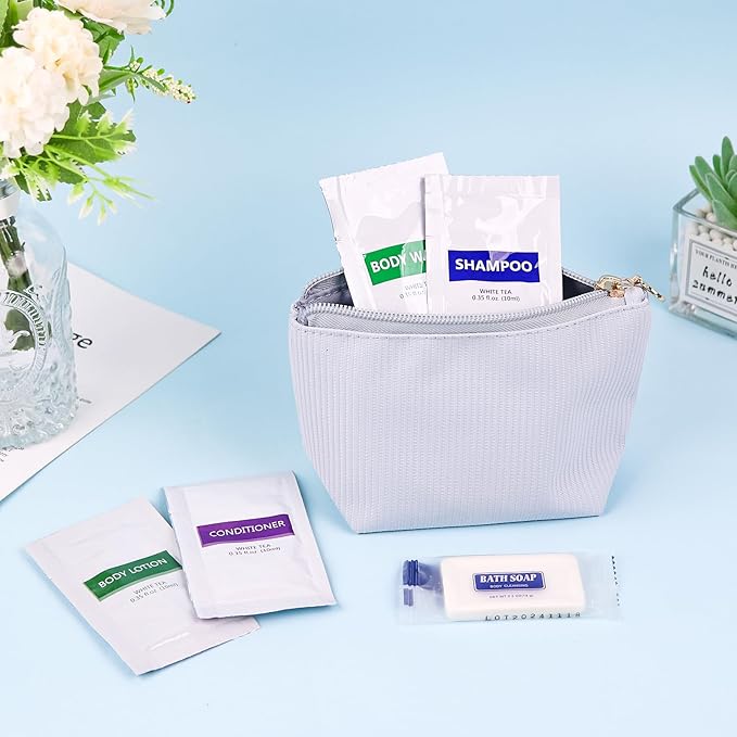 5IN1 Toiletries Bulk Travel Size Set(50 Pcs) 5-Piece Set: 10pcs Travel Size Body Wash, 10pcs Hotel Shampoo, 10pcs Mini Conditioner, 10pcs Body Lotion, 10psc Bar Soap, Bulk Mini Guest Amenities Supply