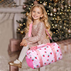 Gym Travel Duffle Bag for Girls - Gymnastics Sports Dance Bag with Shoe Compartment & Wet Pocket Panda Kids Travel Bag Teens Weekender Sleepover Carry On Bag