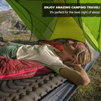 MEETPEAK Camping Pad, Foot Press Inflatable Sleeping Pad Extra Thick Lightweight Camping Sleeping Mat Ultralight Compact Waterproof Air Mattress for Outdoor Hiking Hammock Backpacking Sleeping Bag