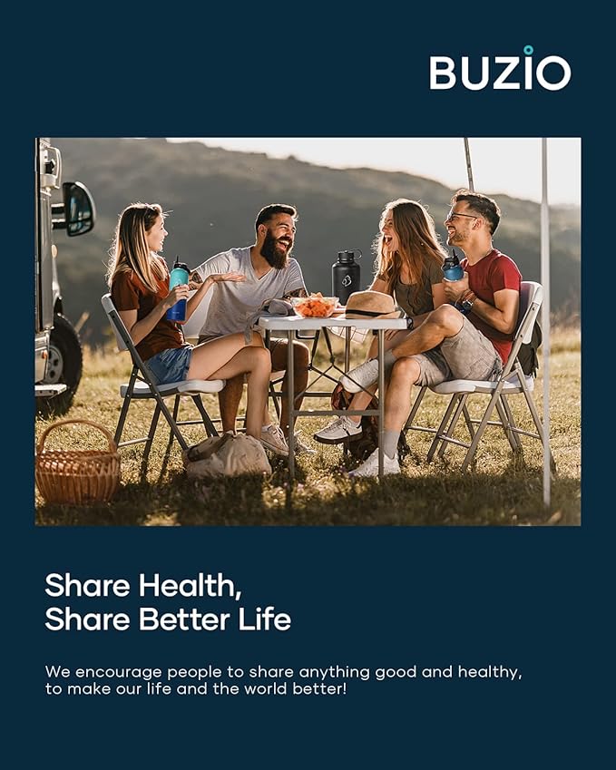 BUZIO 40oz Insulated Water Bottle with Straw, Stainless Steel Double Wall Sports Wide Mouth Water Bottle, BPA-Free Flex Cap and Straw Lid, Keep Cold for 48 Hrs, Hot for 24 Hrs, Starry Indigo