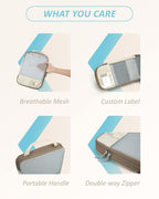 BAGSMART 6 Set /4 Set/2 Set Compression Packing Cubes for Travel, Lightweight Luggage Organizer Bags, Durable Space Saver Bags Travel Essentials