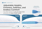 Side and Back Sleeper Pillow for Neck and Shoulder Pain Relief - Shredded Memory Foam Bed Pillow for Sleeping - 100% Adjustable Fill - King Size - Modal Washable Case. Extra Fill Included