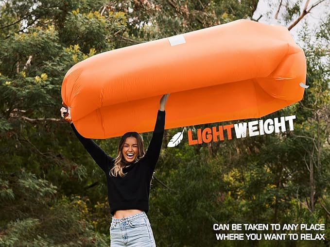 WEKAPO Inflatable Sun Lounger, Air Sofa, Hammock, Portable, Waterproof and Leak-Proof, Ideal for Backyard, Beach, Travel, Camping, Picnics and Music Festivals