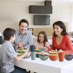 Plastic Plates and Bowls Sets, 18pcs Unbreakable Camping Dinner Set for 6, Reusable, Microwave & Dishwasher Safe Dinner Set, for Kitchen Outdoor Travel Camping Picnic Party