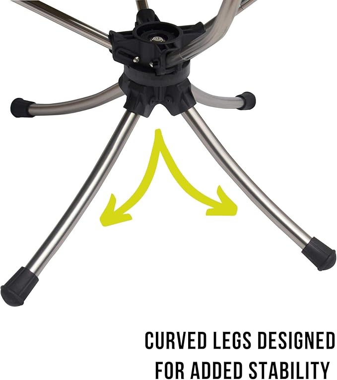 Lightspeed Outdoors Silent Swivel Lightweight Camping Chair | Foldable Compact 360 Degree Chair