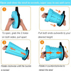 Fishboy Upgraded Collapsible Stool, 400lbs Max Weight, Lightweight But Sturdy, Portable Retractable Folding Telescoping Foldable Camping Stool for Adults Outdoor Fishing Hiking Gardening Travel BBQ