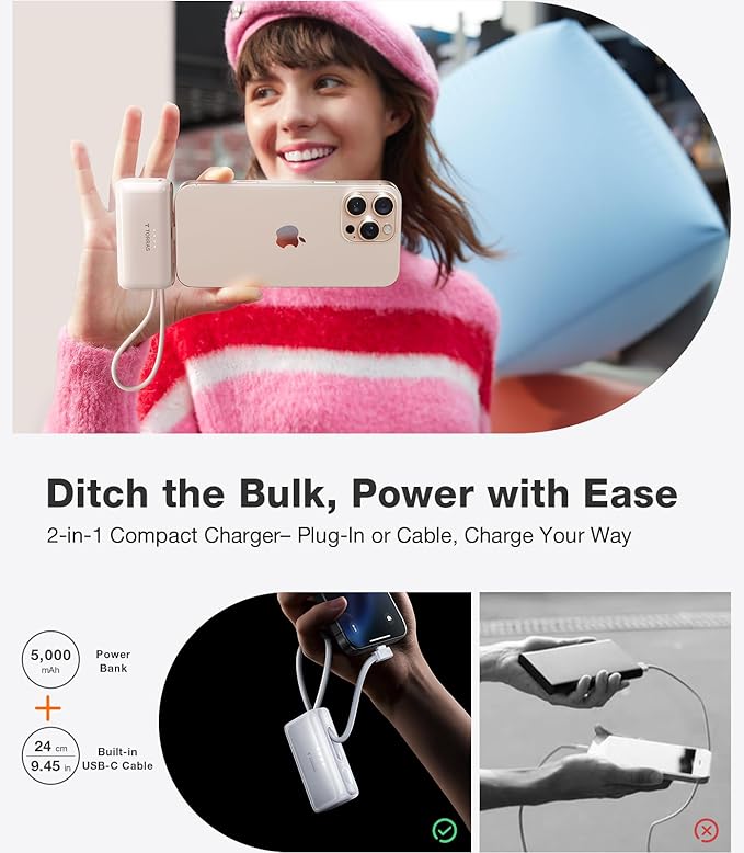 TORRAS Pair It Up and Save 15% — Mini Portable Charger + Ostand Magnetic Case = Better Together