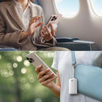 iWALK Mini Portable Charger 10,000mAh, 22.5W USB-C Fast Charging Power Bank with Built-in Cable, Travel Essential Ultra-Small Battery Pack Compatible for iPhone 16/16 Pro/15, Samsung, Google, White