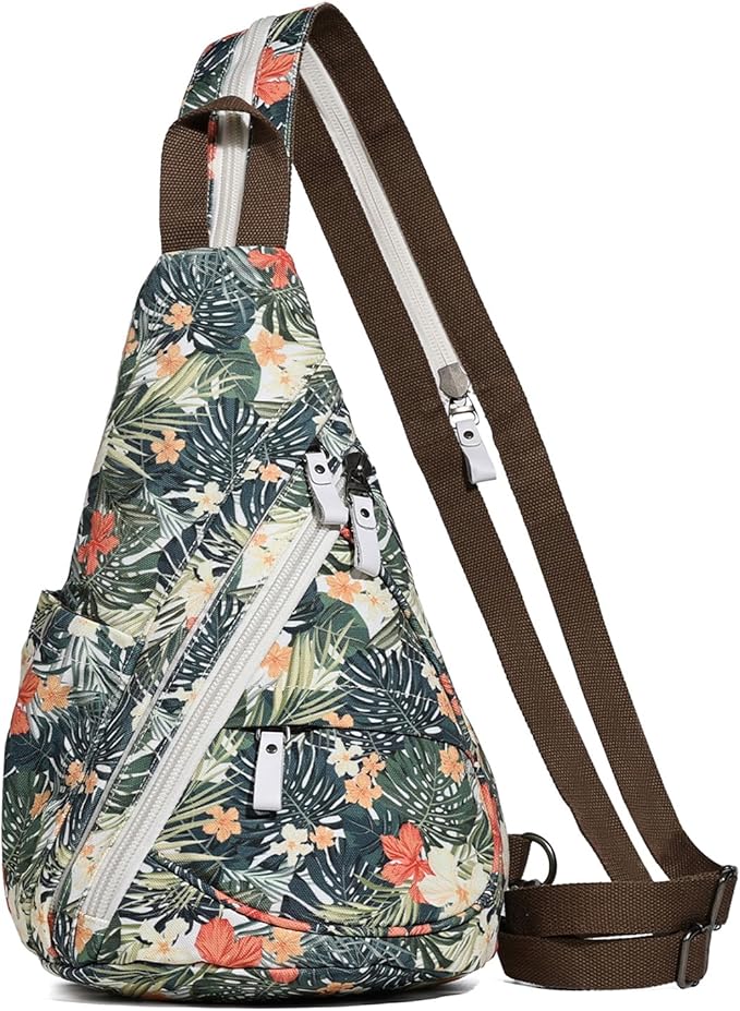KL928 Canvas Sling Bag - Small Crossbody Backpack Shoulder Casual Daypack Rucksack for Men Women