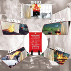 MDH Fire Blanket 40x40 inches Fiberglass w/Gloves Hooks Whistle - Fireproof Safety for Home Kitchen Restaurant House - Fire Suppression Reusable (Fire Blanket 2-Pack)