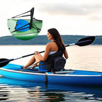 NEW-Vi Deluxe Kayak Seat with Gel Cushion & Storage Bag - Padded Ergonomic Backrest for Kayak, Canoe, SUP, Fishing Boat - Anti-Slip & Waterproof