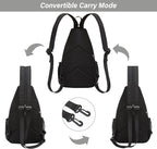 MOSISO Sling Backpack Travel Hiking Daypack, Crossbody Convertible Sling Bag with Front Pocket One Shoulder Chest Bag