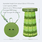 Upgraded 2 Pack Portable Collapsible Stool,Folding Camp Stool for Adults,Lightweight Sturdy 400lbs Load Capacity Retractable for Fishing Hiking Camping Gardening Hunting BBQ (Gradient Green)