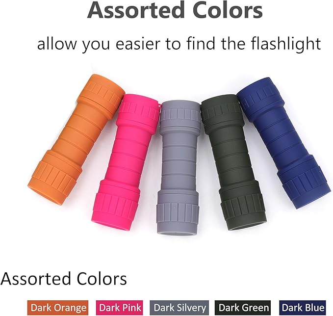 10-Pack Professional Outdoor Mini Flashlights Set, Super Bright 100 Lumen LED Flashlights, Small Flashlights Pack with 30-Piece AAA Dry Batteries Included