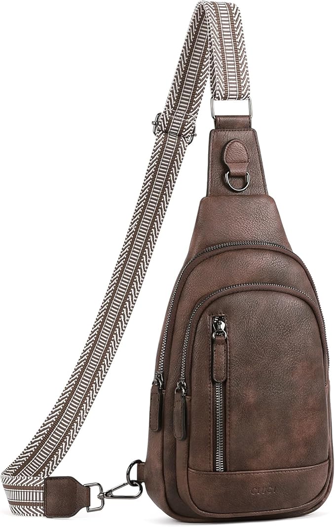 CLUCI Crossbody Bags for Women Men,Leather Sling Bag Cross Body Backpack for Woman Gifts for Women Birthday Unique