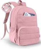 Travel Backpack for Women, 15.6 Inch Laptop Backpack, Quilted College Bookbag, Cute Work Backpacks, Water Resistant