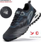 Kricely Men's Trail Running Shoes Non Slip Hiking Shoes Tennis Shoes Fashion Sneakers Workout Footwear