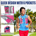 Lightweight Running Vest for Women and Men Hydration Backpack Pack with 1.5L Water Bladder Bag for Hiking Trail Running Gear Cycling Marathon