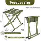 Folding Stool Heavy Duty Camping Stool Outdoor Portable Chair, 440lbs Heavy Duty Portable Folding Stool, Suitable for Camping, Outdoor Hiking, Outdoor Fishing, Picnicking,BBQ