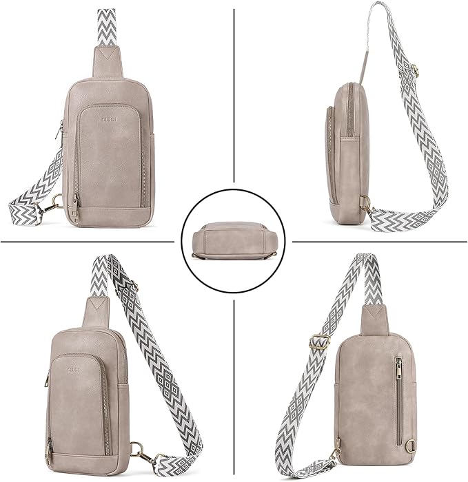 CLUCI Crossbody Bags for Women Men,Leather Sling Bag Cross Body Backpack for Woman Gifts for Women Birthday Unique