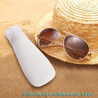 Silicone Travel Bottles, Leak Proof Squeezable Refillable Travel Accessories Toiletries Containers Travel Size Cosmetic Tube for Shampoo Lotion Soap Liquids (3oz Grey/blue/white/pink)