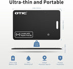 OTIC Wallet Tracker Card, Ultra-Thin 1.7MM Rechargeable Finder, Up to 10-Month Use, Works with Apple Find My (iOS), Locator for Wallet, Luggage, Passport, IP67 Waterproof, 1 Pack