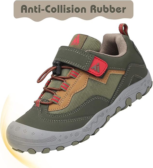 Mishansha Boy's Girl's Hiking Shoes Low Top Sneakers Outdoor Trekking Walking Climbing Running Shoes