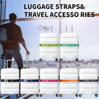 TOOVREN 2-in-1 Travel Belt for Luggage Straps Add a Bag Bungees Suitcase Luggage Strap Over Handle Suitcases Belt for Carry On Bag Adjustable Backpack Attachment Airport Travel Accessories Green