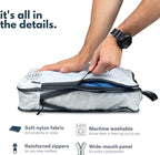 Large Compression Packing Cubes for Travel-Packing Cube Luggage Organizers 4 Piece Set for Checked Luggage-Ultralight, Expandable/Compression Bags by TRIPPED Travel Gear (White 4 Piece)