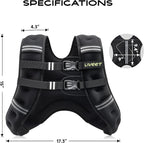 Weighted Vest Women with Pocket, 5 10 15 20 25 30 lbs Weighted Vest for Men, Weight Vest with Reflective Strips Adjustable Buckle Straps for Walking Running Strength Training Cardio Workout