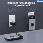 Portable Charger 40800mAh Power Bank with Built-in Cables,Wall Plug and iWatch Charger,6-IN-1 QC4.0+25W PD USB C Fast Phone Charging,LCD Display Battery Pack for iPhone 16/15/14,Apple Watch,Galaxy etc