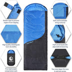VENTURE 4TH Backpacking Sleeping Bag – XXL, Double and Single Sizes - Lightweight Warm & Cold Weather Sleeping Bags for Adults, Kids & Couples – Ideal for Hiking, Camping & Outdoor Adventures