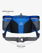 WATERFLY Fanny Pack Waist Bag: Waist Pack for Women Men with Two Water Bottle Holder Hiking Fanny Pack for Running Walking DogWalking Travel Cycling