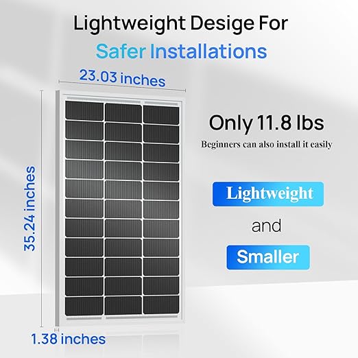 ECO-WORTHY 400W Solar Panels 4pcs 100 Watt 18V Monocrystalline Solar Panel Module for Off Grid PV Power for Home, Camping, Boat, Shed Farm, RV,12V Battery,2-Pack 2 * 100W