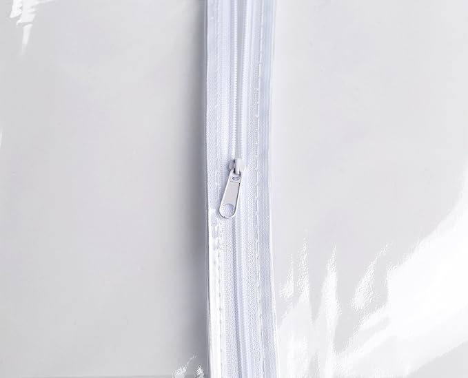 Handy Laundry Clear Vinyl Garment Bag - Protect Your Clothing While Traveling and Dust Free While Hanging in Your Closet. Ideal for Coats, Suits, Dresses or Gowns - Set of 2 (24 X 54 Inches)