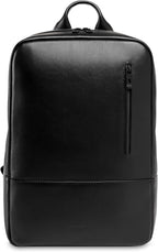 Nordweg Nomad Leather Laptop Backpack NW089A – Lightweight Daypack for Work & Travel – Fits Laptops up to 15.6” (Black)