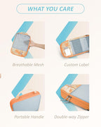 BAGSMART 6 Set /4 Set/2 Set Compression Packing Cubes for Travel, Lightweight Luggage Organizer Bags, Durable Space Saver Bags Travel Essentials