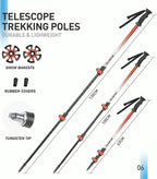 G2 21/25/30 Inches Light Weight Snowshoes for Women Men Youth, Set with Trekking Poles, Tote Bag, Gaiters,Special Fast Ratchet Binding, Orang/Blue/Red Available