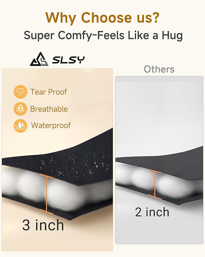 Slsy Heated Camping Chair with Headrest Pad, Oversized Heated Chair Outdoor Sports, Heated Camp Chair Seat Supports 500 lbs, Heating Folding Chair for Camping, Patio, Picnic