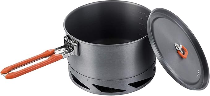 Fire-Maple Feast 1.5L Camping Gear Pot FMC-K2 | Easy to Clean Hard Anodized Aluminum and Stainless Steel | Backpacking Pot Cookware Set and Mess Kit | Camping Essentials & Accessories