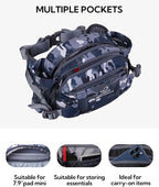 WATERFLY Fanny Pack Waist Bag: Fannie Pack 2 Water Bottle Holders Lumbar Belt Hiking Walking Running Jogging Camping Large Woman Man (Bottle Not Included)